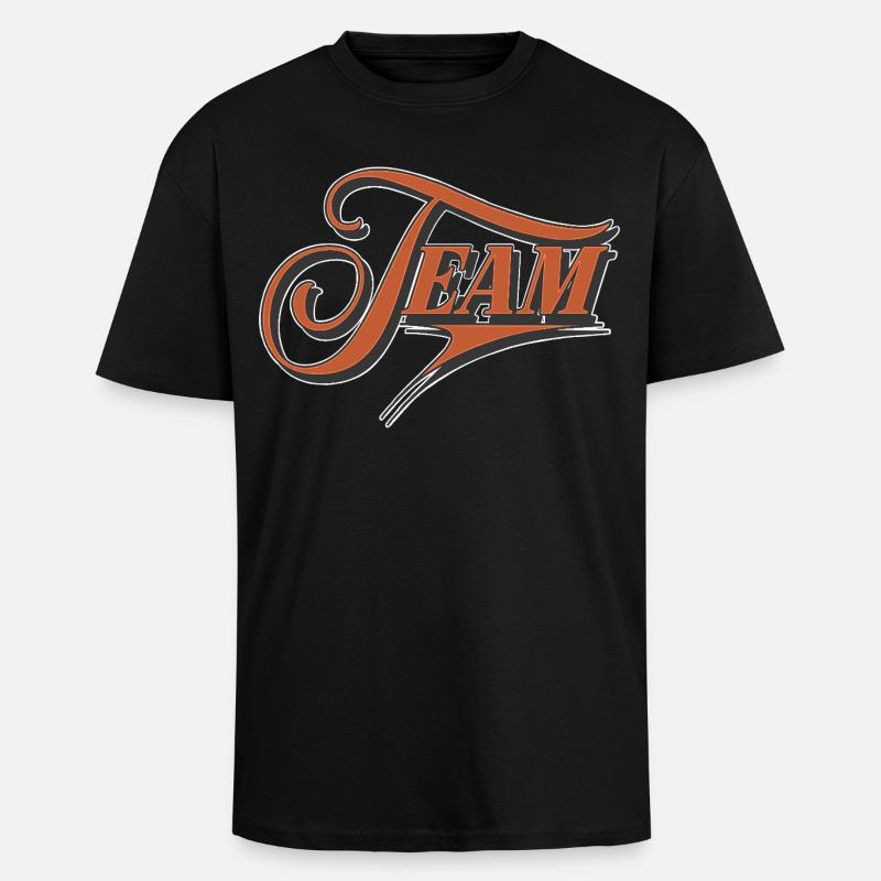 Team - Oversized Heavyweight Unisex T-Shirt - Schwarz