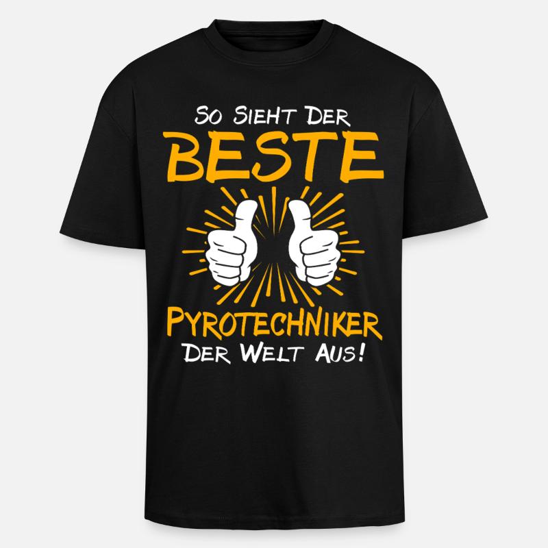 Pyrotechniker Geschenkidee - Oversized Heavyweight Unisex T-Shirt - Schwarz