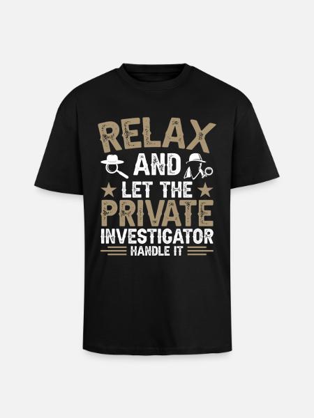 Privatdetektiv-Uniform-Kostüm - Oversized Heavyweight Unisex T-Shirt - Schwarz