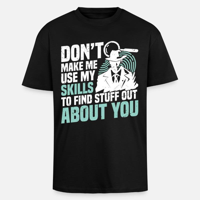 Unité d’observation pour détective privé - T-shirt unisexe oversize épais - noir