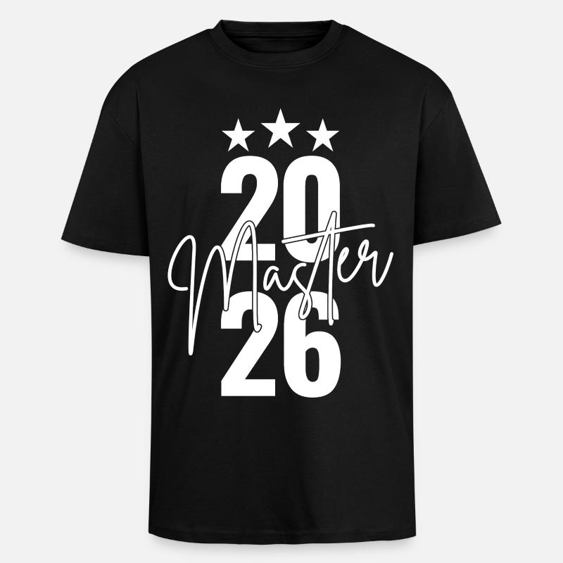 Master 2026 - T-shirt unisexe oversize épais - noir