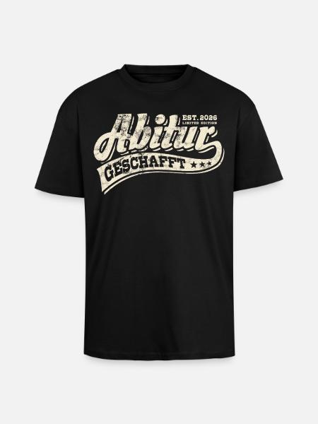 Abi Est 2026 - Abitur - Gift - Unisex Oversized Heavyweight T-shirt - black