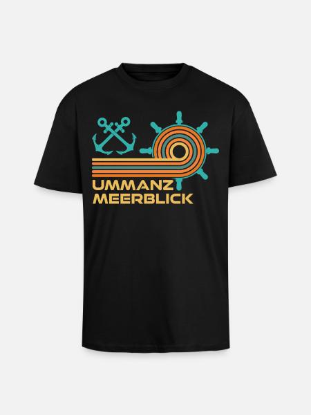 Ostsee Urlaub MEERESBLICK Lustiges - Oversized Heavyweight Unisex T-Shirt - Schwarz