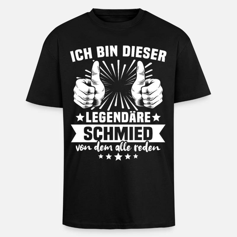 Blacksmith Legend - Unisex Oversized Heavyweight T-shirt - black