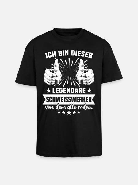 Welding Worker Legend - Unisex Oversized Heavyweight T-shirt - black