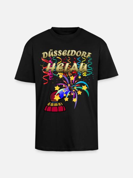Düsseldorf Helau Karneval - Oversized Heavyweight Unisex T-Shirt - Schwarz