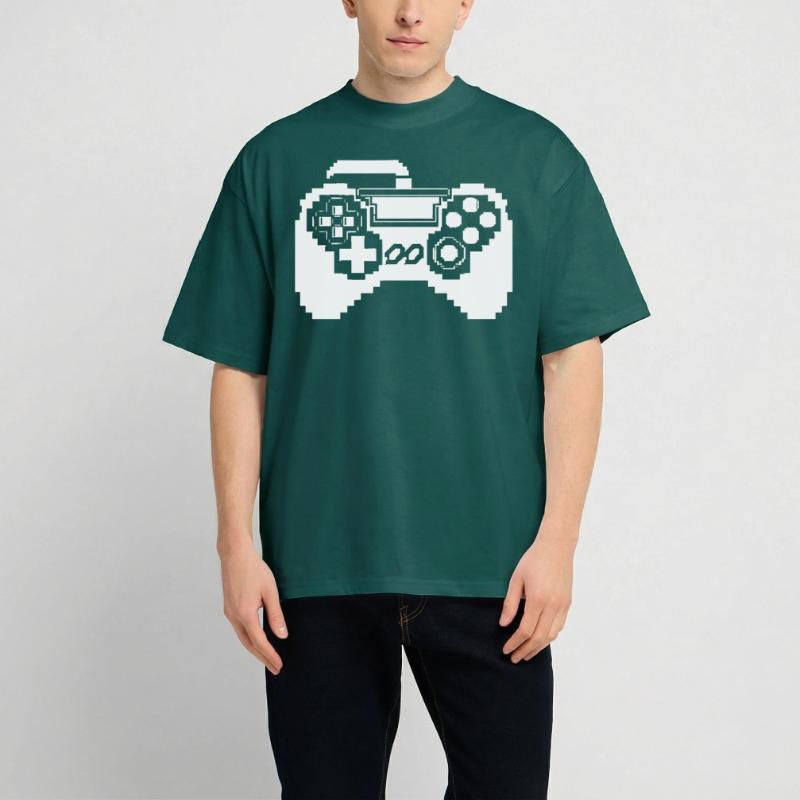 Game Controller Pixel Graphics Unisex Oversized Heavyweight T-shirt