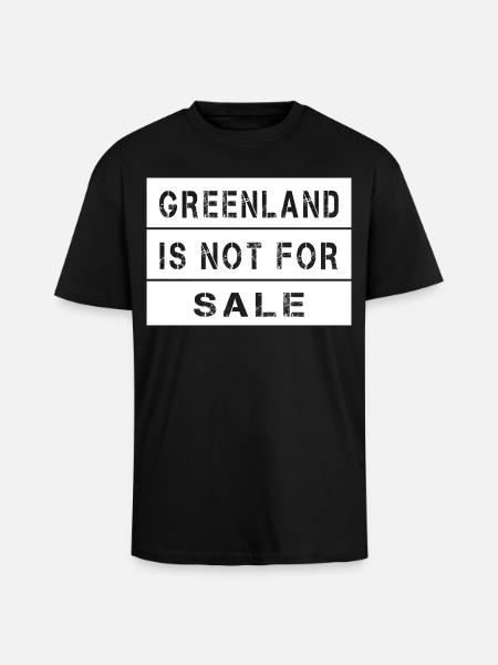Le Groenland n’est pas à vendre - T-shirt unisexe oversize épais - noir