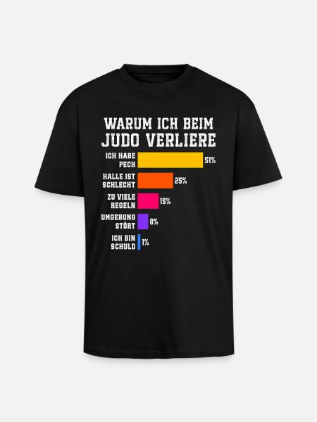 Why I lose in judo Judoka - Unisex Oversized Heavyweight T-shirt - black