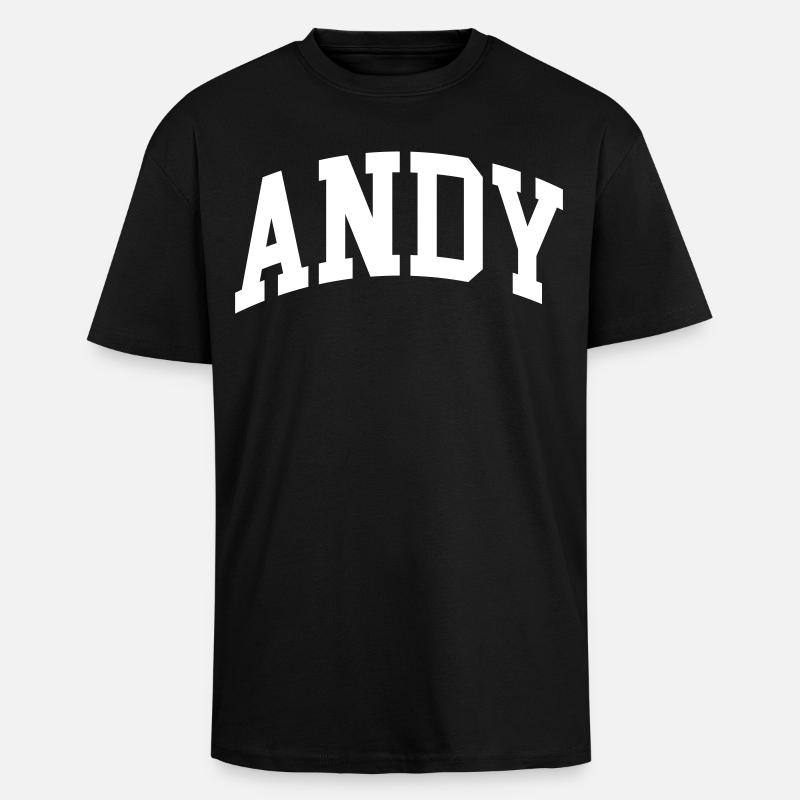 Andy - Oversized Heavyweight Unisex T-Shirt - Schwarz