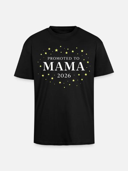 Mama 2026 Sterne - Oversized Heavyweight Unisex T-Shirt - Schwarz