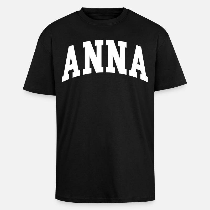 Anna - Oversized Heavyweight Unisex T-Shirt - Schwarz