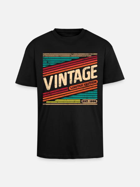 Édition limitée Millésime 1996 - T-shirt unisexe oversize épais - noir
