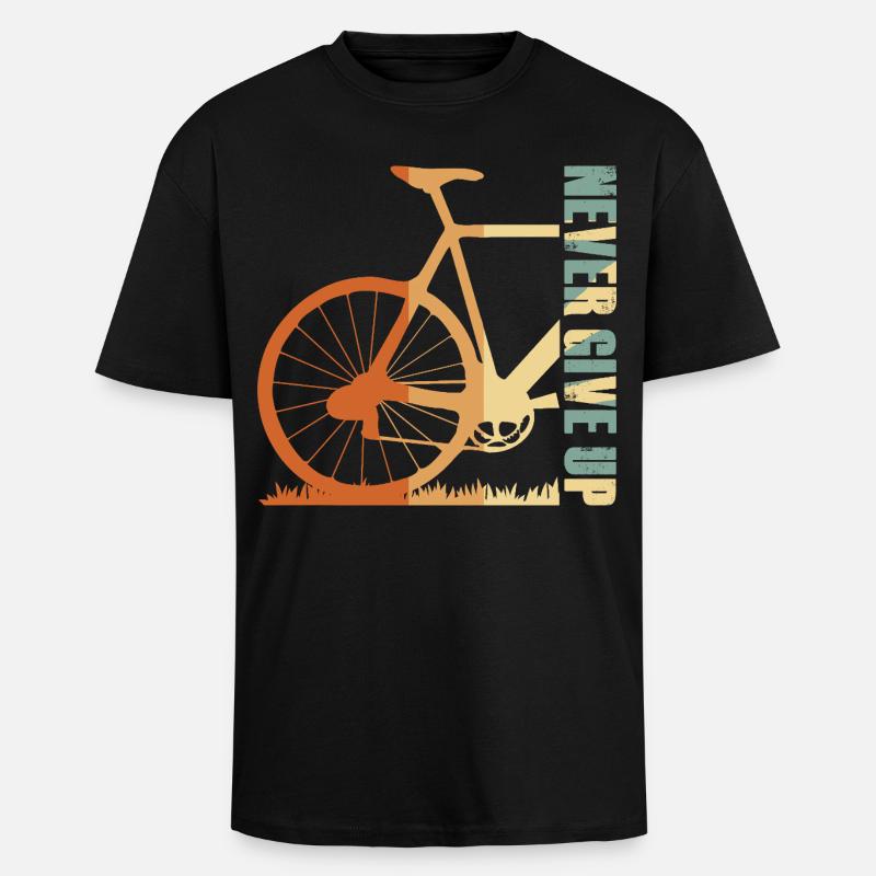 Fahrrad-Silhouette Gradient-Design - Oversized Heavyweight Unisex T-Shirt - Schwarz