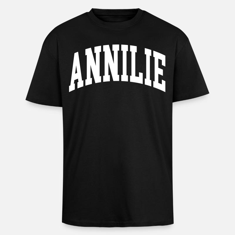 Annilie - Oversized Heavyweight Unisex T-Shirt - Schwarz