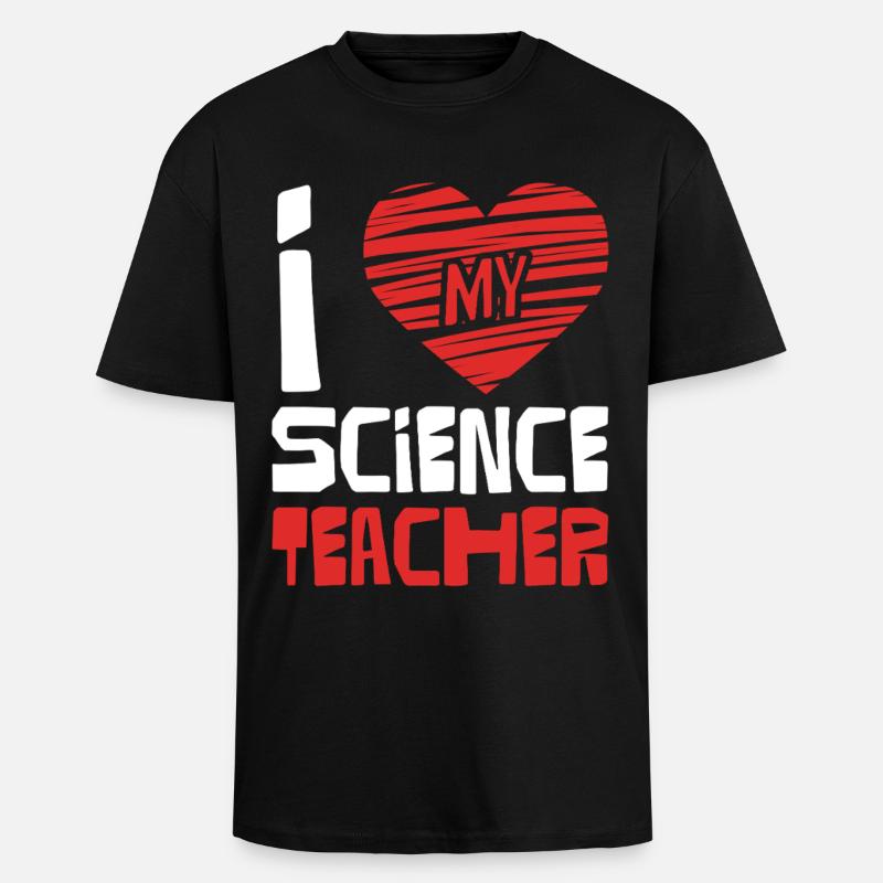 J’adore le professeur de sciences - T-shirt unisexe oversize épais - noir