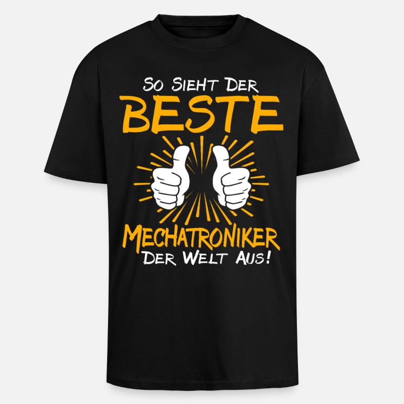 Idée cadeau pour technicien en mécatronique - T-shirt unisexe oversize épais - noir