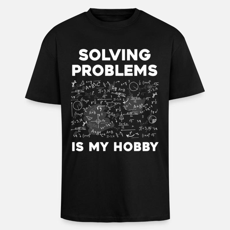 Solving puzzles is my hobby - Unisex Oversized Heavyweight T-shirt - black