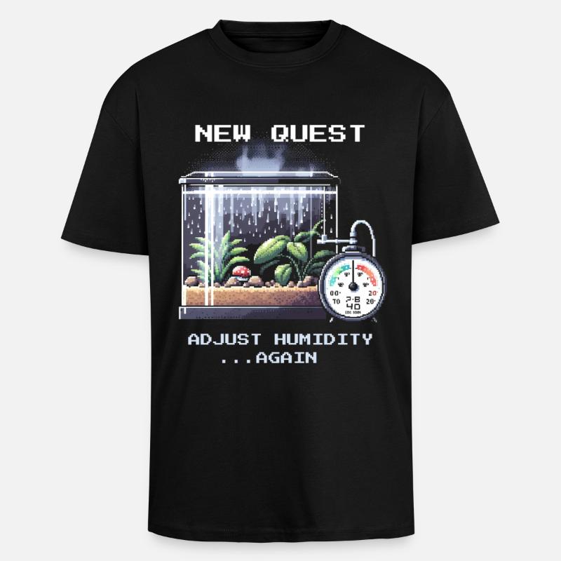 Neue Quest: Luftfeuchte regeln | Terrarium - Oversized Heavyweight Unisex T-Shirt - Schwarz
