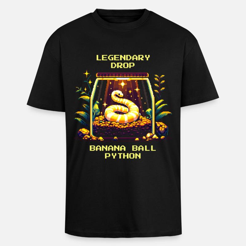 Legendärer Fund: Banana Königspython | Python - Oversized Heavyweight Unisex T-Shirt - Schwarz