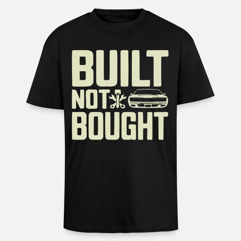 Built Not Bought Screwdriver Statement - Unisex Oversized Heavyweight T-shirt - black