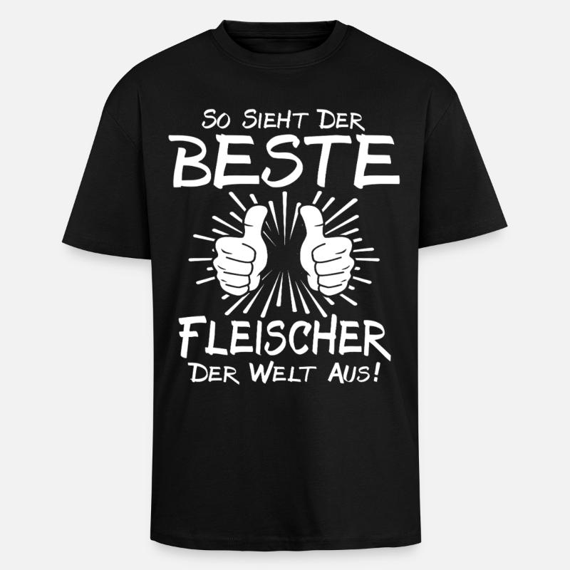 Bester Fleischer - Oversized Heavyweight Unisex T-Shirt - Schwarz