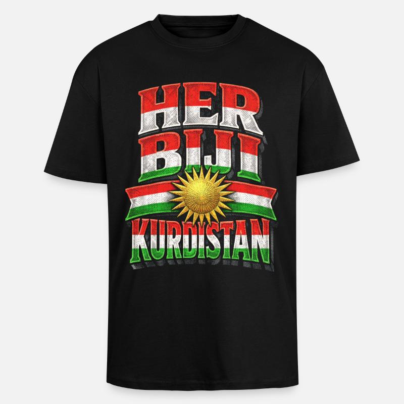 Her Biji Kurdistan Kurde Kurden - Oversized Heavyweight Unisex T-Shirt - Schwarz