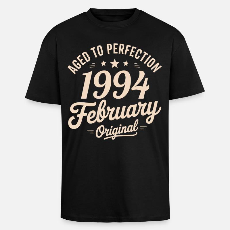 Février 1994 – Februar 1994 - Oversized Heavyweight Unisex T-Shirt - Schwarz