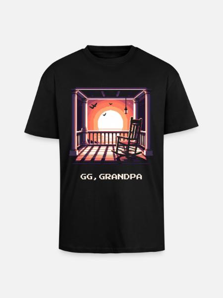 GG Nonno | Becchino dell'Umorismo Nero - T-shirt unisex oversize pesante - nero