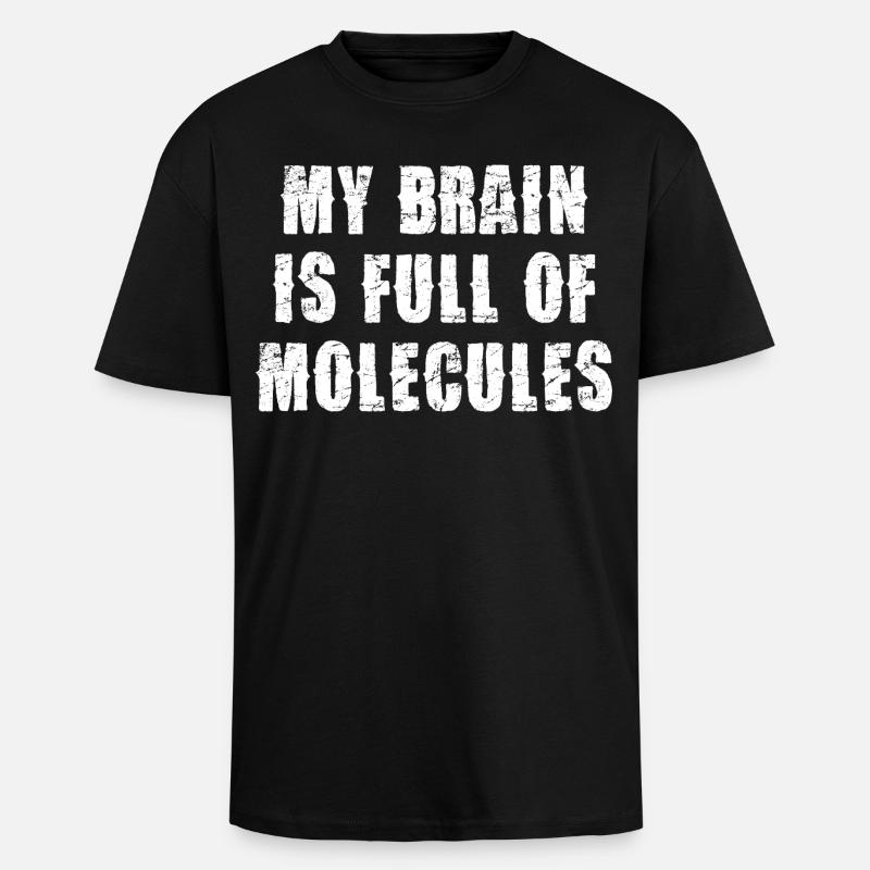 Gehirn voller Moleküle - Oversized Heavyweight Unisex T-Shirt - Schwarz