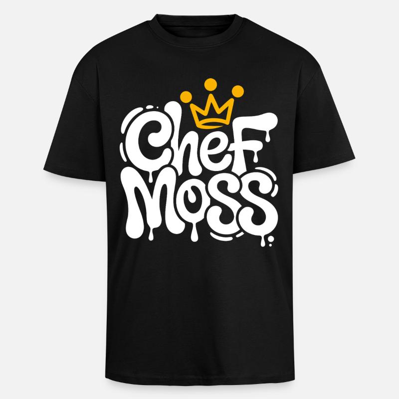 Chef Moss - Oversized Heavyweight Unisex T-Shirt - Schwarz
