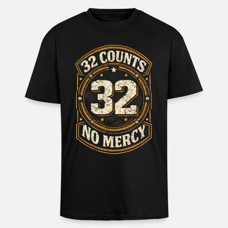 Line Dancer 32 temps - T-shirt unisexe oversize épais - noir