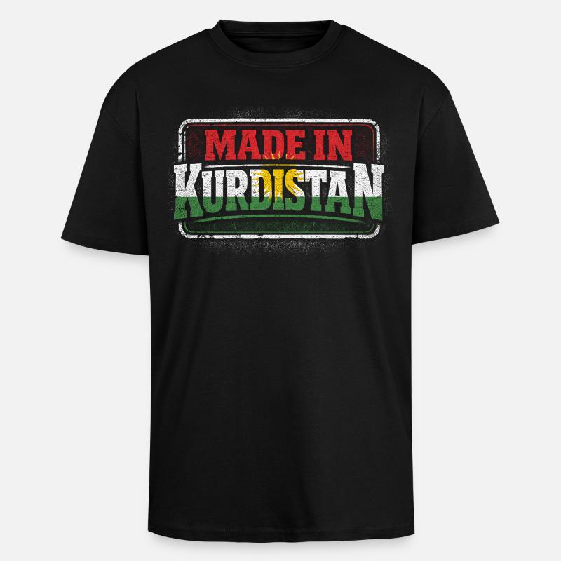 Made In Kurdistan Kurde Kurden - Oversized Heavyweight Unisex T-Shirt - Schwarz
