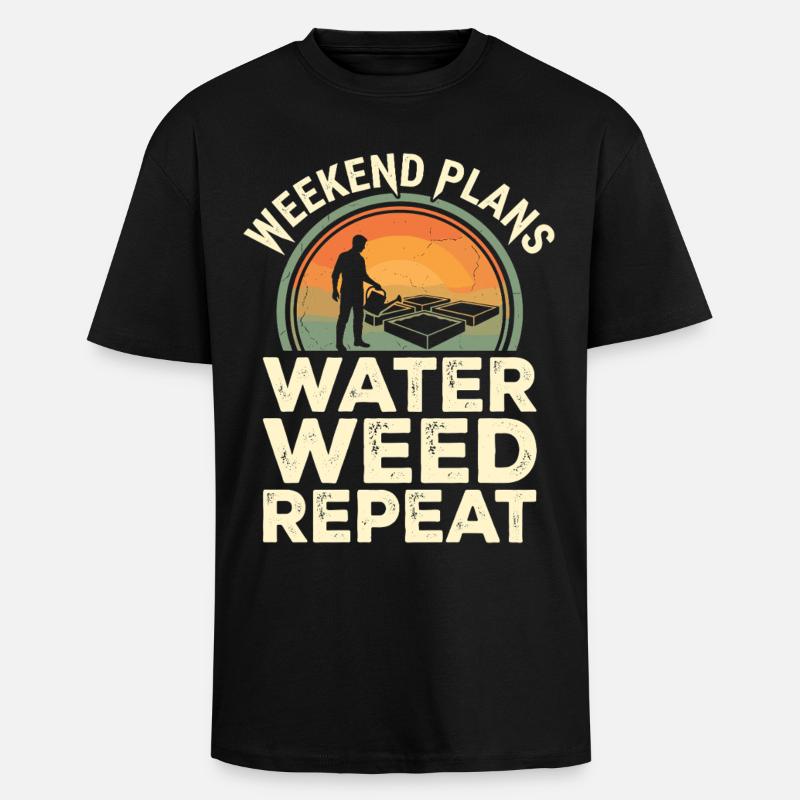 Weekend Plans Garten Humor - Oversized Heavyweight Unisex T-Shirt - Schwarz
