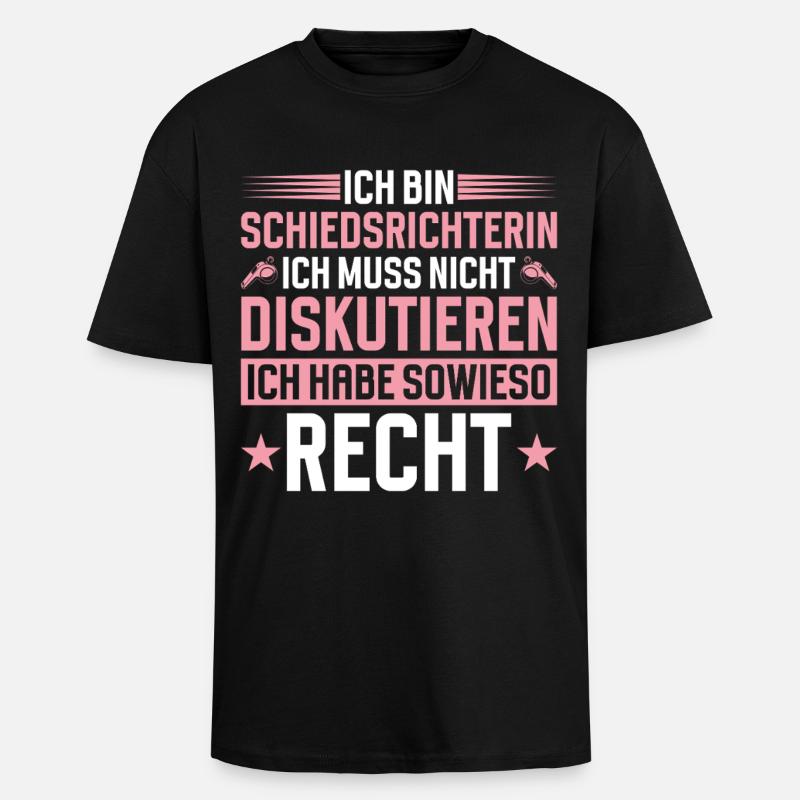 Referee does not have to discuss - Unisex Oversized Heavyweight T-shirt - black
