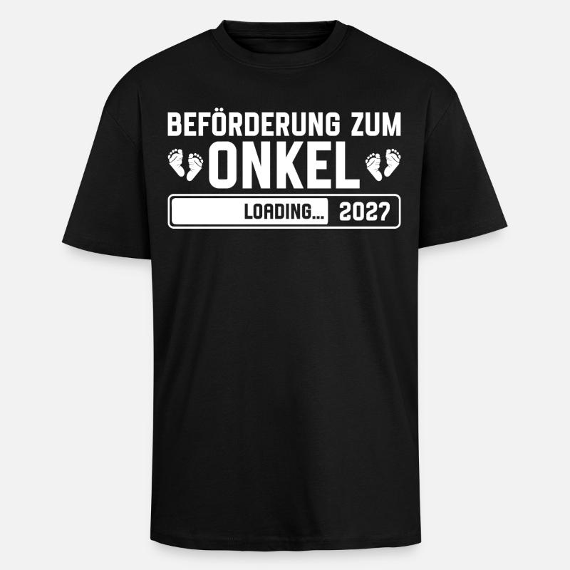 Beförderung zum Onkel 2027 loading - Oversized Heavyweight Unisex T-Shirt - Schwarz