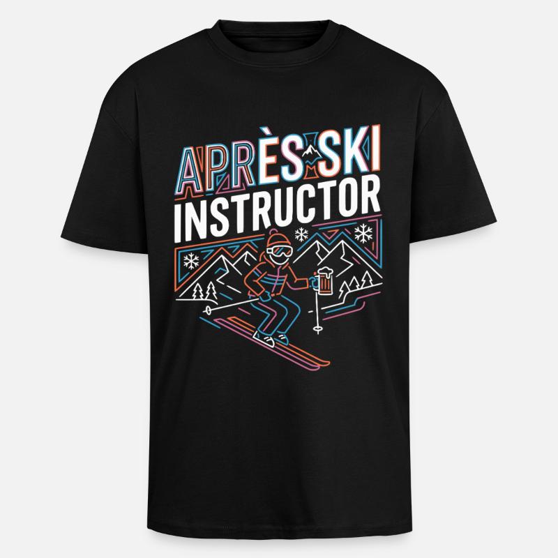 APRrès Ski Instructor - Unisex Oversized Heavyweight T-shirt - black