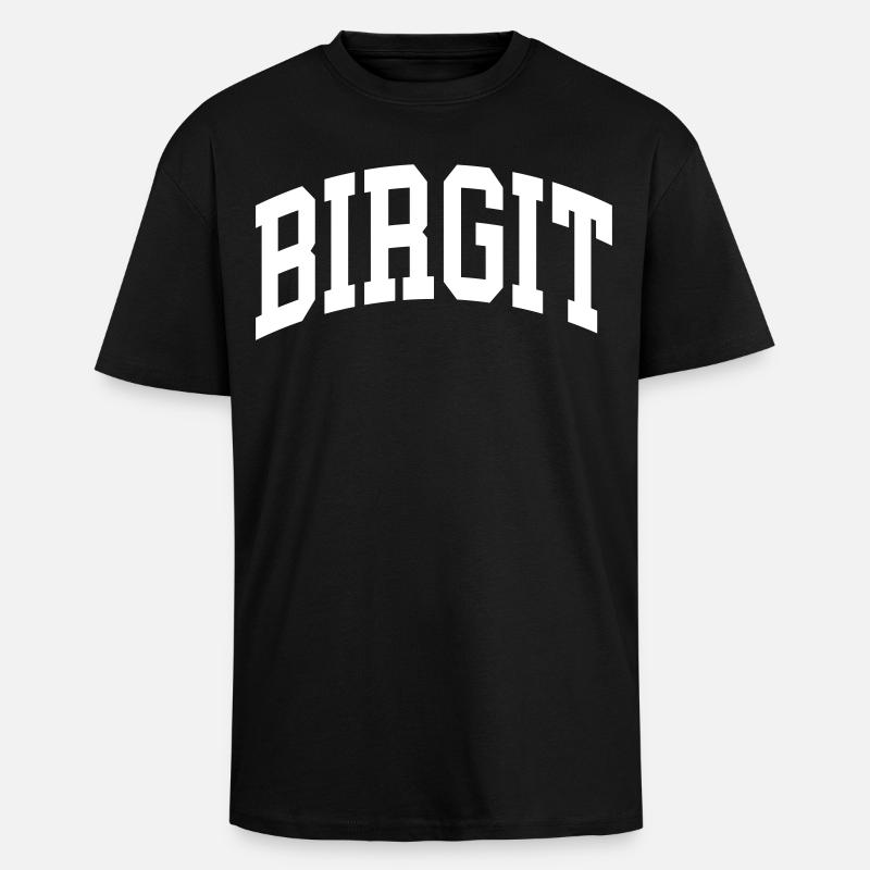 Birgit - T-shirt unisexe oversize épais - noir
