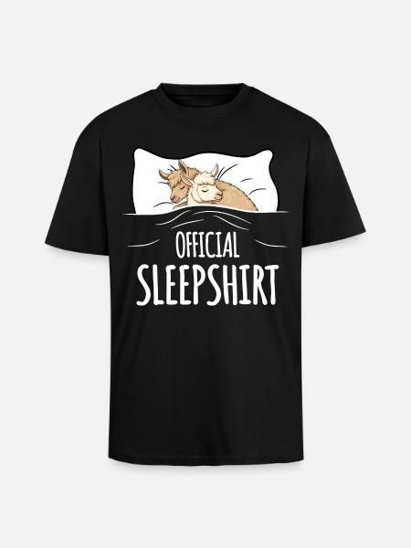 Lama Sleepshirt black - Unisex Oversized Heavyweight T-shirt - black