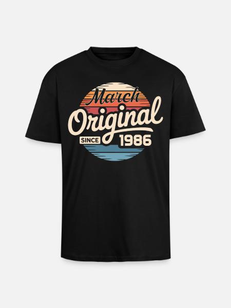 Legendary since march 1986 - Unisex Oversized Heavyweight T-shirt - black