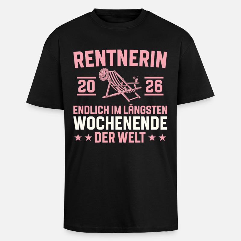 Retraite du plus long week-end 2026 - T-shirt unisexe oversize épais - noir