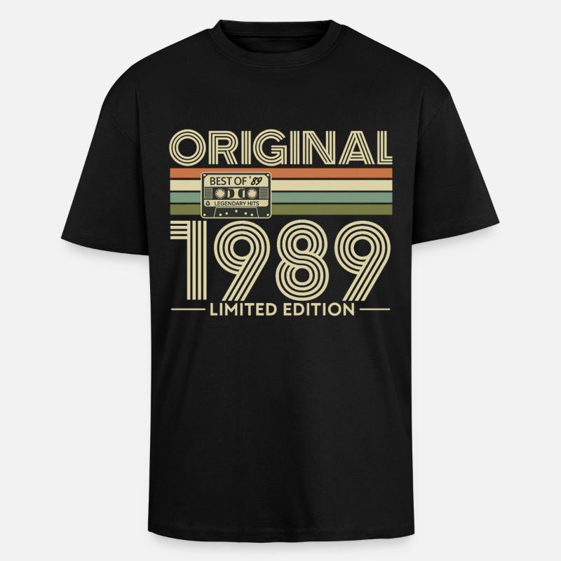 Originale limitierte Kassette von 1989 - Oversized Heavyweight Unisex T-Shirt - Schwarz