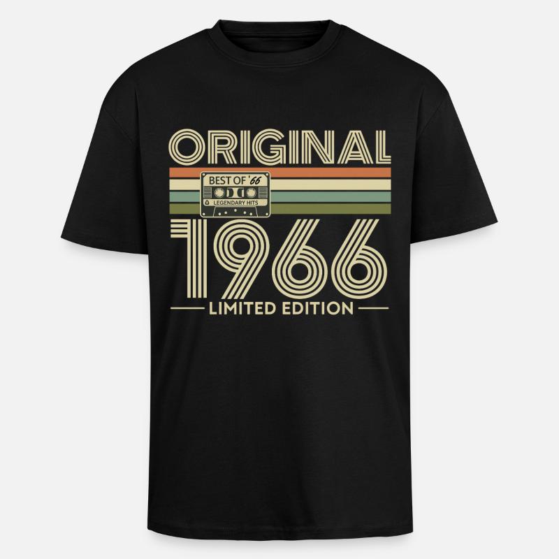 Originale limitierte Edition von 1966 - Oversized Heavyweight Unisex T-Shirt - Schwarz