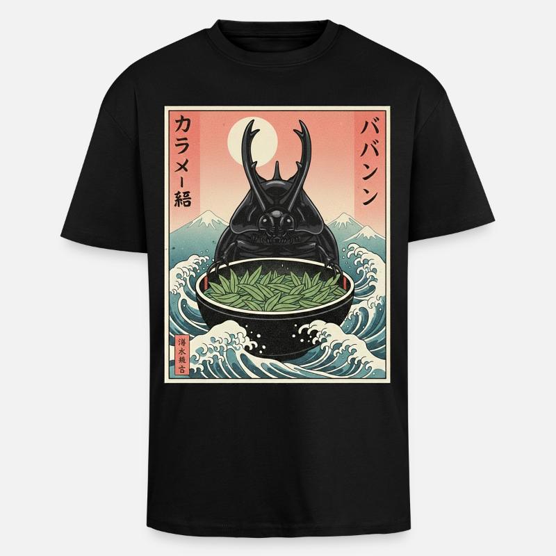 Kawaii Mistkäfer - Oversized Heavyweight Unisex T-Shirt - Schwarz