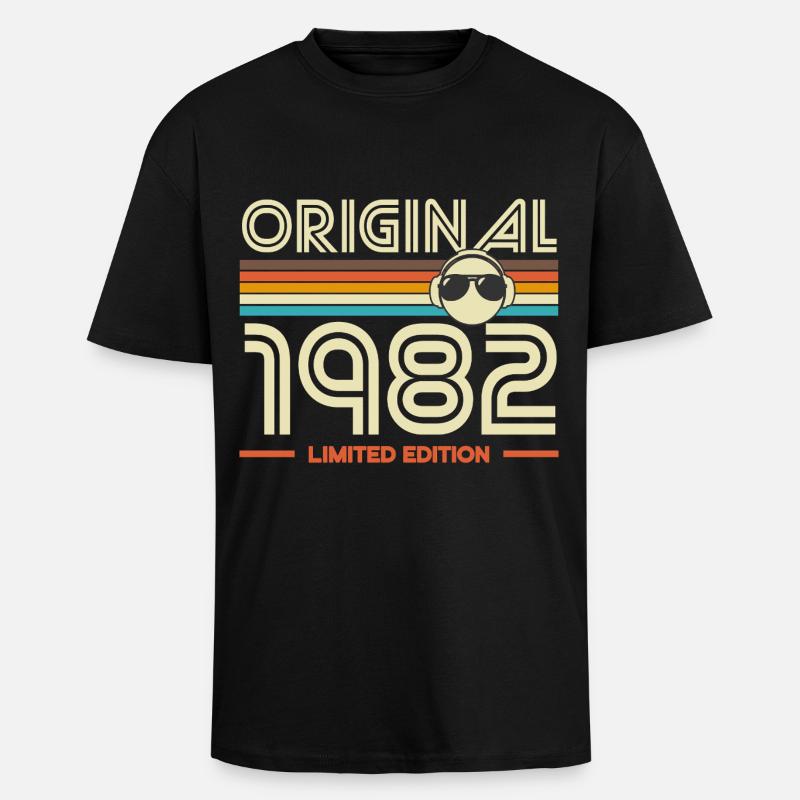Original 1982 Édition Limitée - T-shirt unisexe oversize épais - noir