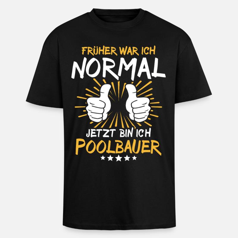 Diction du constructeur de piscines - T-shirt unisexe oversize épais - noir