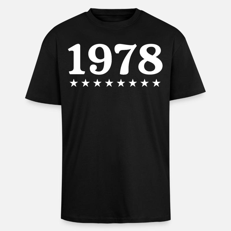 1978 Édition Limitée 1978 Retro 1978 - T-shirt unisexe oversize épais - noir