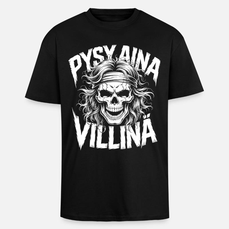 Wildschädel-Design - Oversized Heavyweight Unisex T-Shirt - Schwarz