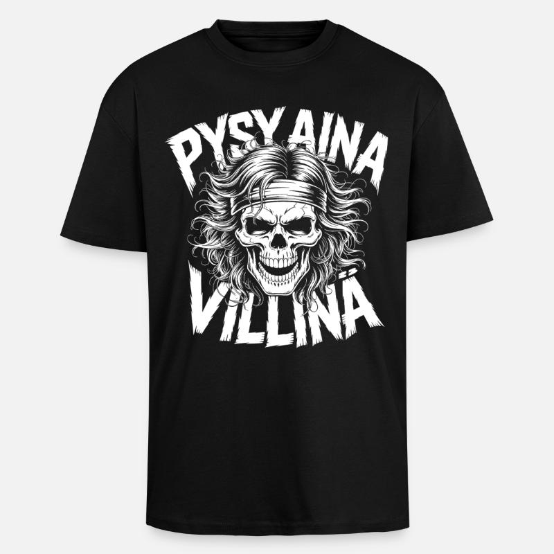 Conception du crâne sauvage - T-shirt unisexe oversize épais - noir