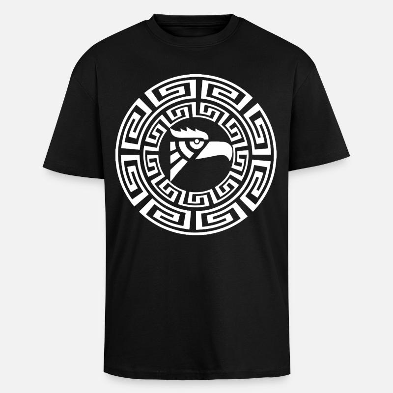 White Eagle Emblem - Unisex Oversized Heavyweight T-shirt - black